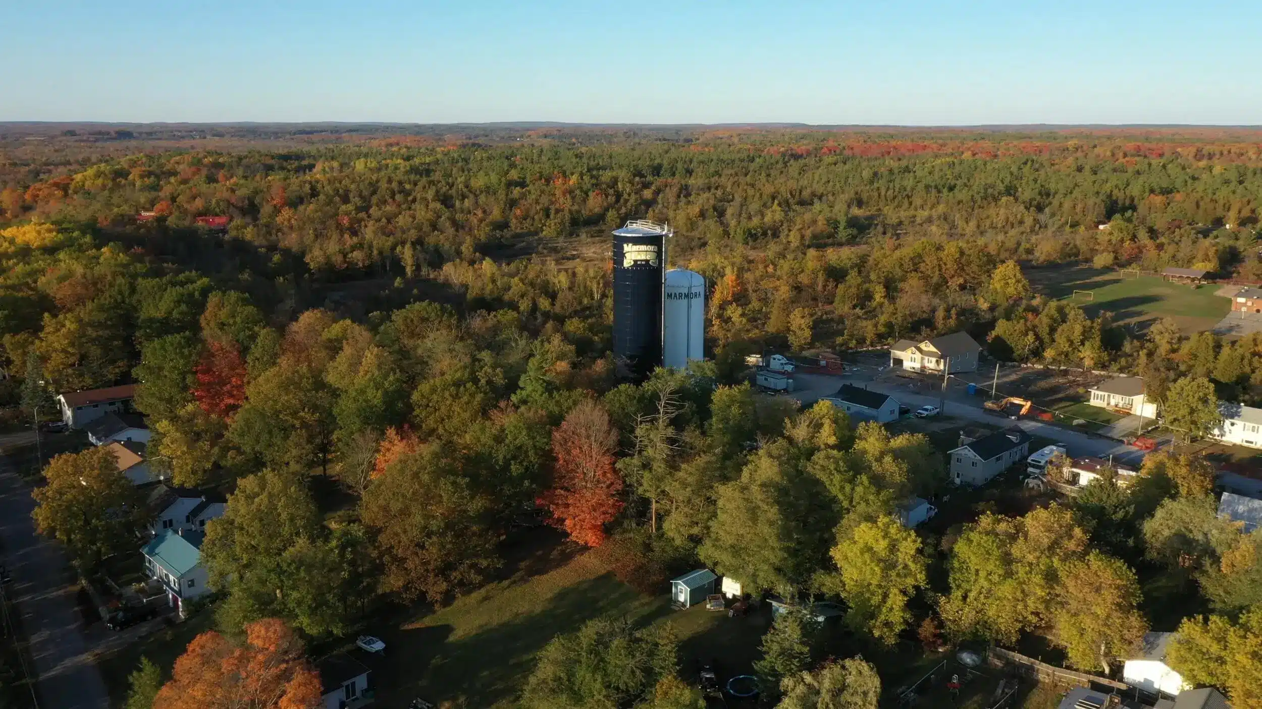 aerial view of marmora ontario
